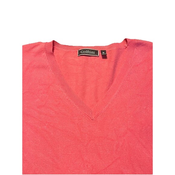 Golftini Women's V-Neck Pink Golf Sweater Size M - Picture 2 of 4